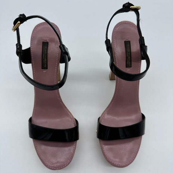 Louis Vuitton Ladies Heels Black/Pink Size 38.5 LV 8.5 US 100% Authentic - Picture 7 of 7